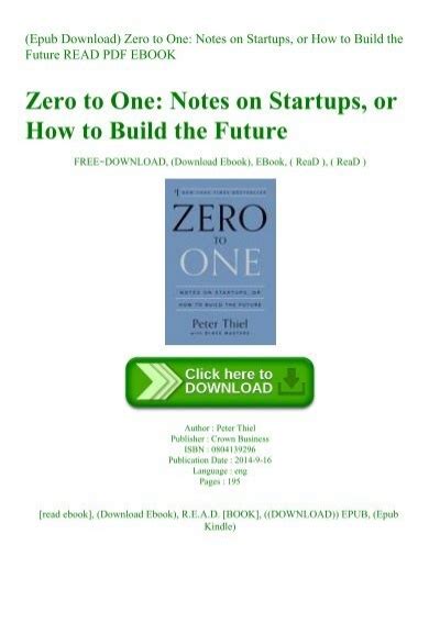  Zero to One: Notes on Startups, or How to Build the Future – Khám Phá Bí Quyết Doanh Nghiệp Thành Công Từ Không